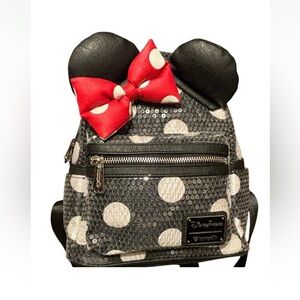 Loungefly x Disney Parks Silver Sequin Mini Backpack